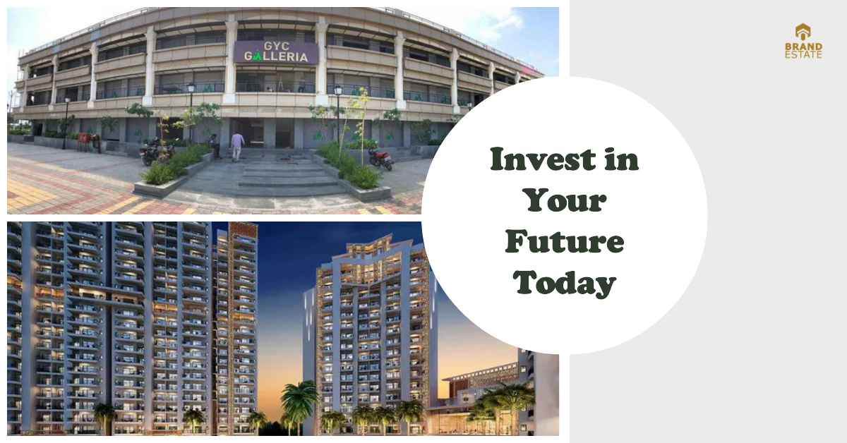 Gaur Yamuna City Galleria is a mixed-use development in Greater Noida, India. It includes retail shops, office spaces, and studio apartments._brandestate.in