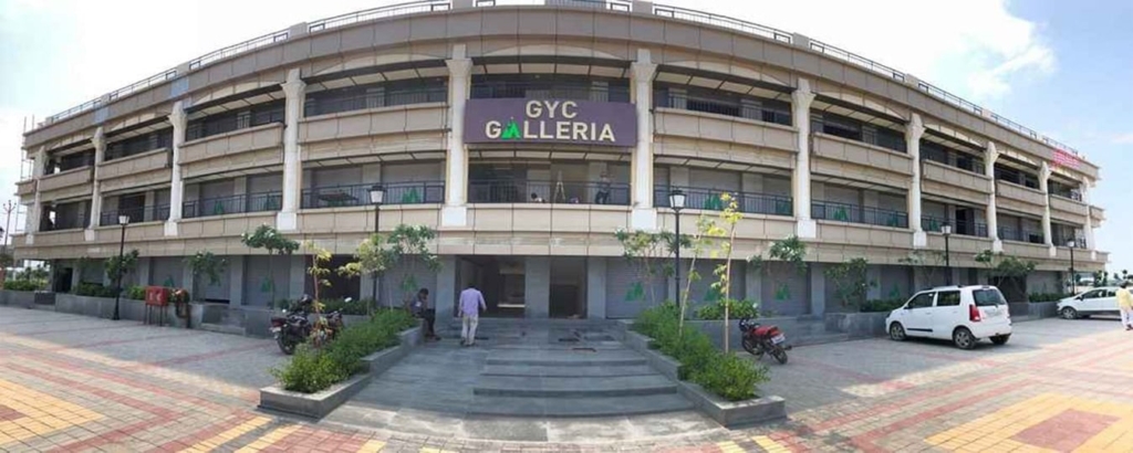 Gaur Yamuna City Galleria is a mixed-use development in Greater Noida, India. It includes retail shops, office spaces, and studio apartments._brandestate.in