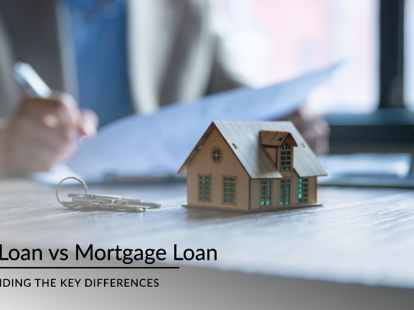 House key unlocking a door with text overlays "Home Loan" and "Mortgage Loan."_brandestate.in